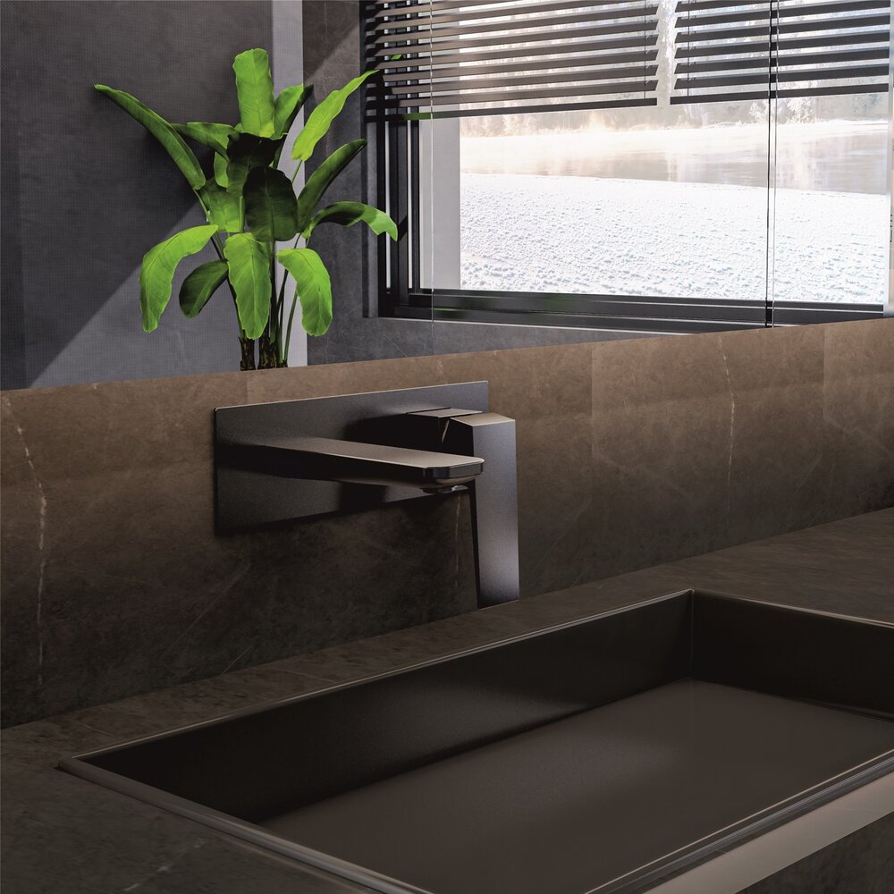 Built-in sink mixer Inter Ceramic Elinor single-lever matte black with concealed body