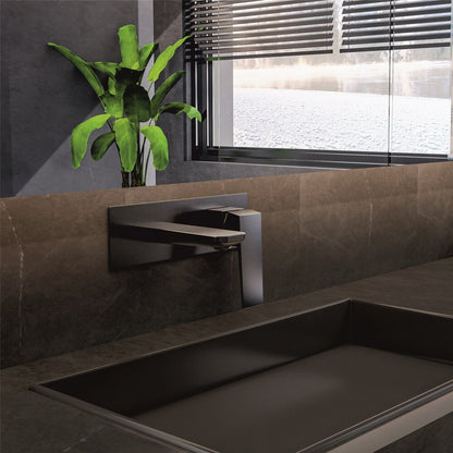 Built-in sink mixer Inter Ceramic Elinor single-lever matte black with concealed body