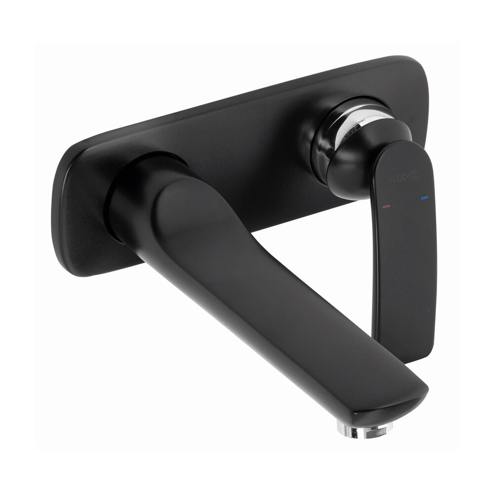 Kludi Balance Matte Black Wall-Mounted Basin Mixer