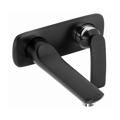 Kludi Balance Matte Black Wall-Mounted Basin Mixer