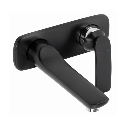 Kludi Balance Matte Black Wall-Mounted Basin Mixer