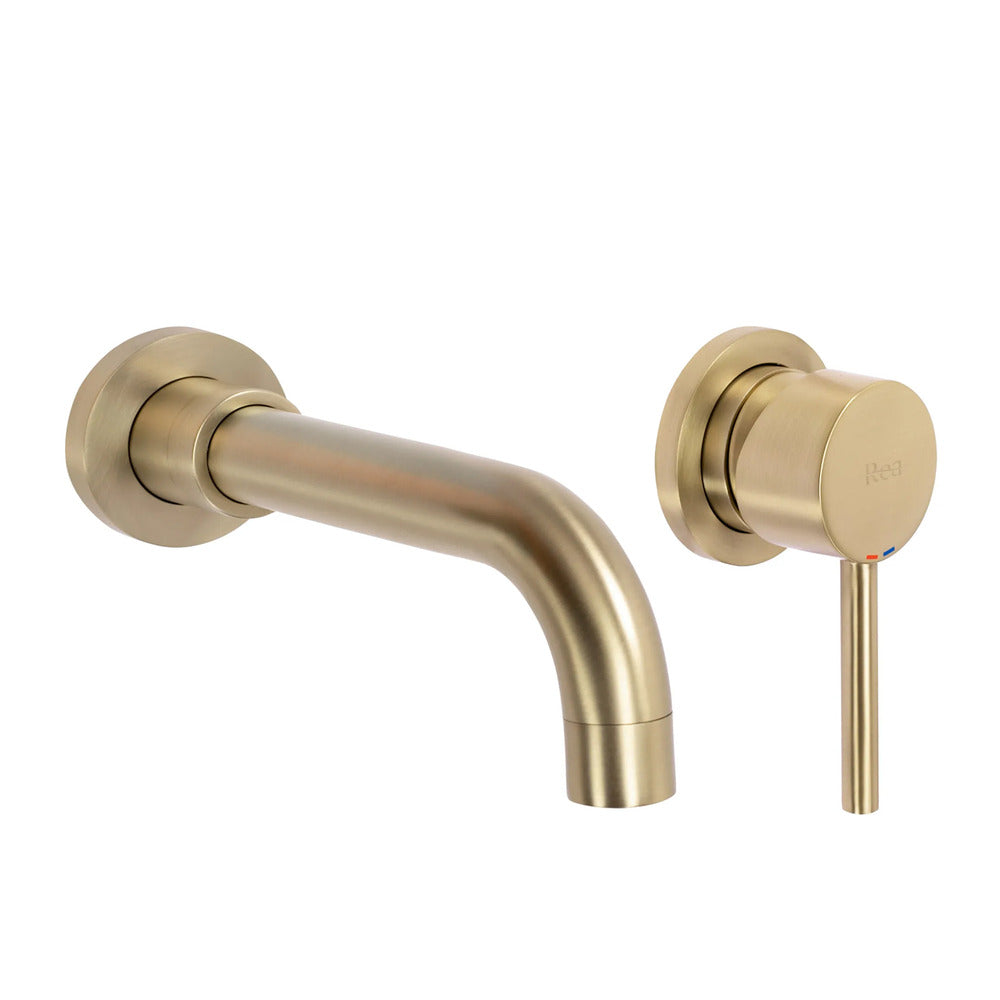 Rea Lungo Built-in Basin Mixer in Brushed Gold