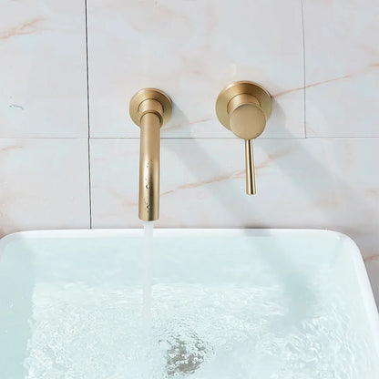 Rea Lungo Built-in Basin Mixer in Brushed Gold