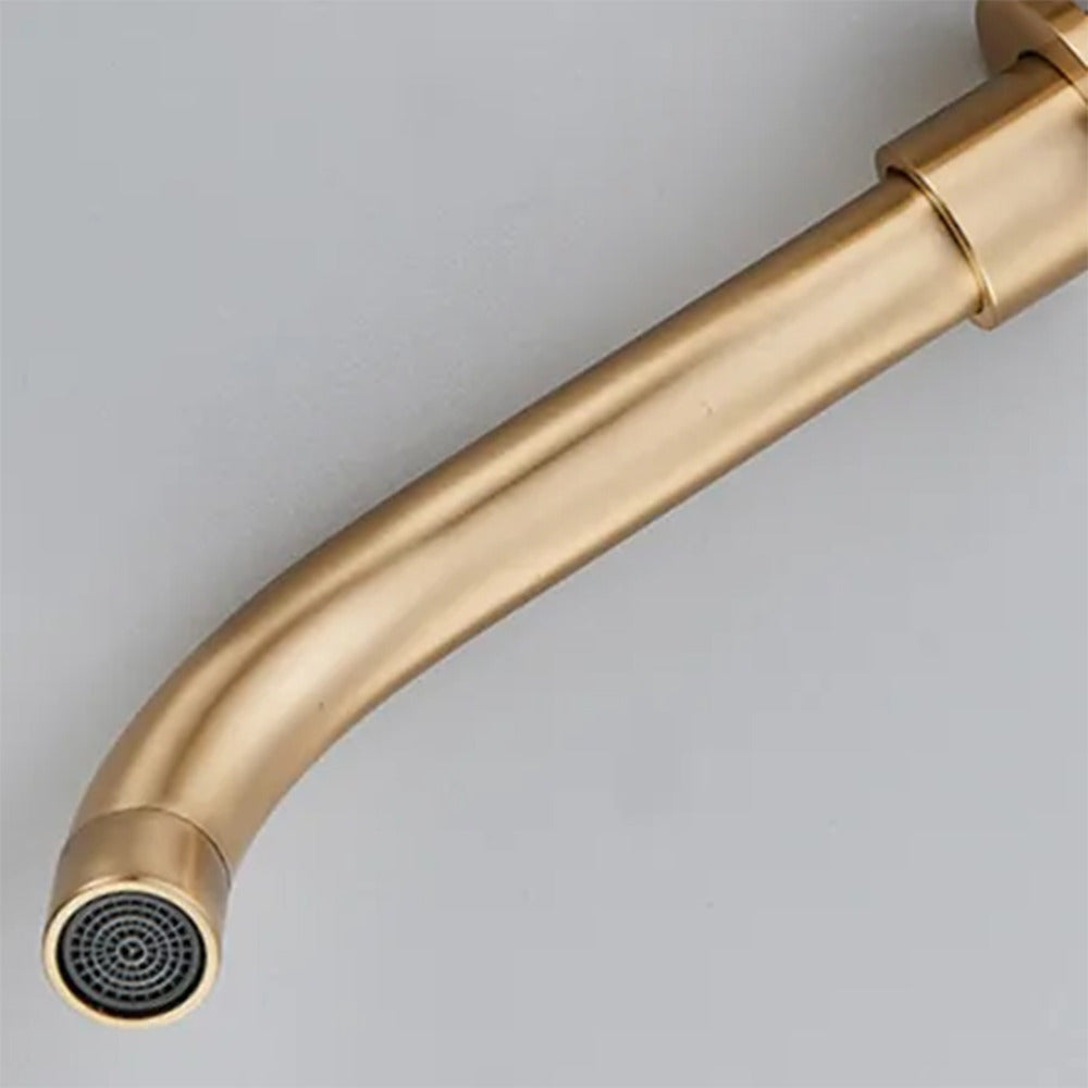 Rea Lungo Built-in Basin Mixer in Brushed Gold