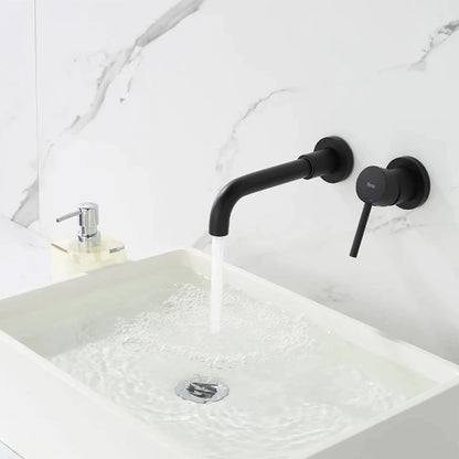 Rea Lungo Built-in Basin Mixer in Matte Black