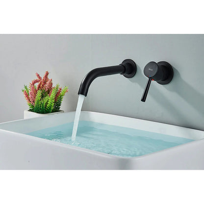 Rea Lungo Built-in Basin Mixer in Matte Black