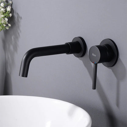 Rea Lungo Built-in Basin Mixer in Matte Black