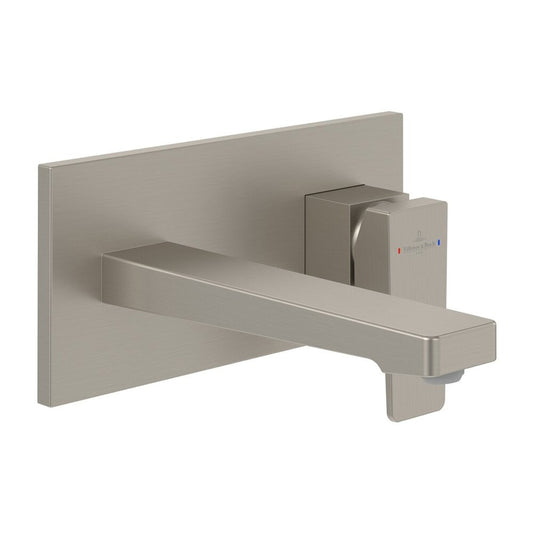 Вградена батерия за умивалник Villeroy&Boch Architectura Square с brushed nickel без вградена част