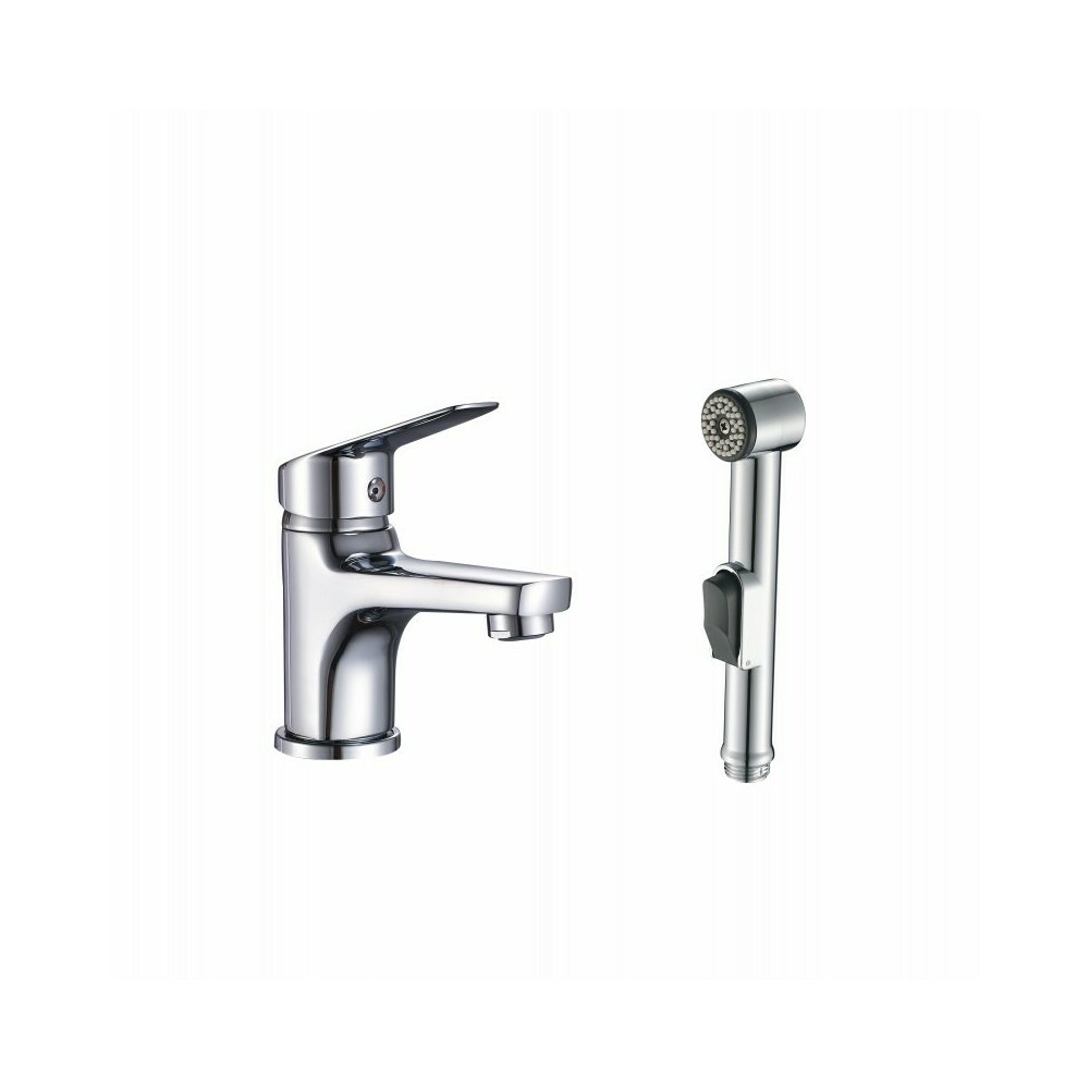 Inter Ceramic Alfi Single-Handle Sink Faucet Glossy Chrome with Hygienic Shower