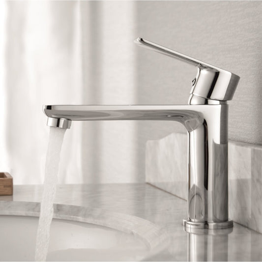 Basin Mixer Inter Ceramic Elmira Single-Handle Glossy Chrome