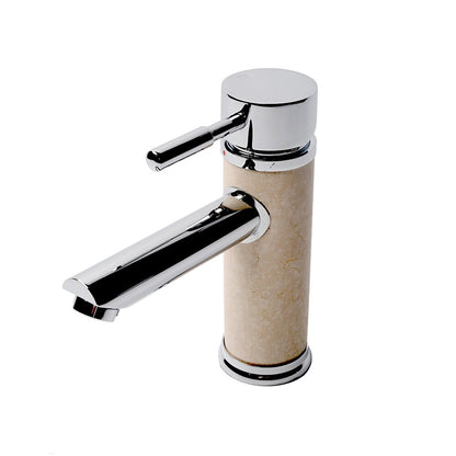 Basin Mixer Inter Ceramic Single-Handle Chrome-Natural Stone Finish