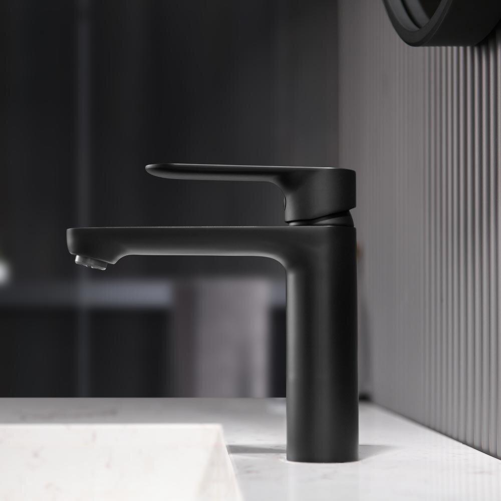 Inter Ceramic Torino Single-Handle Sink Faucet Matte Black