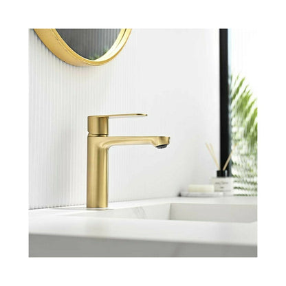 Basin mixer Inter Ceramic Trento single lever brushed gold