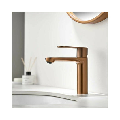 Basin mixer Inter Ceramic Verona single lever brushed rose gold