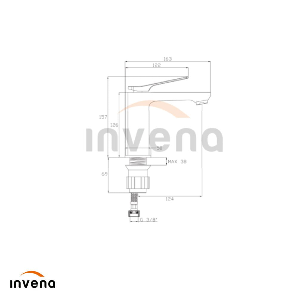 Батерия за умивалник Invena Neri хром гланц