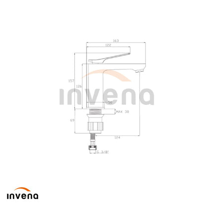 Батерия за умивалник Invena Neri хром гланц