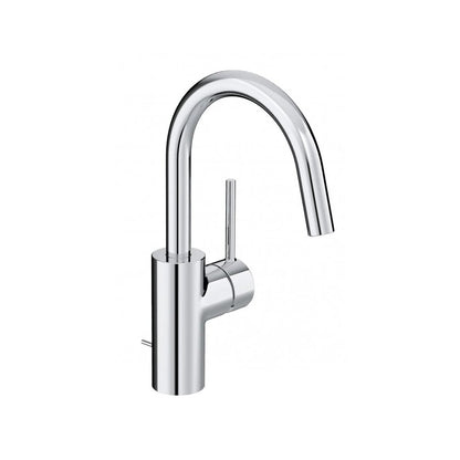 Kludi Bozz Chrome Basin Mixer with Swivel Spout and Pop-Up Waste
