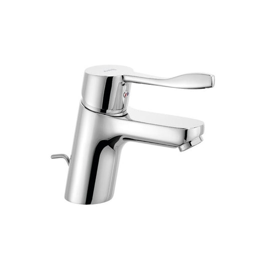 Kludi Pure&Easy 70 Basin Mixer with 120mm Lever and Metal Pop-Up Waste