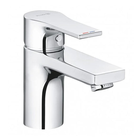 Kludi Zenta SL 75 Basin Mixer with Push-Open Waste Chrome
