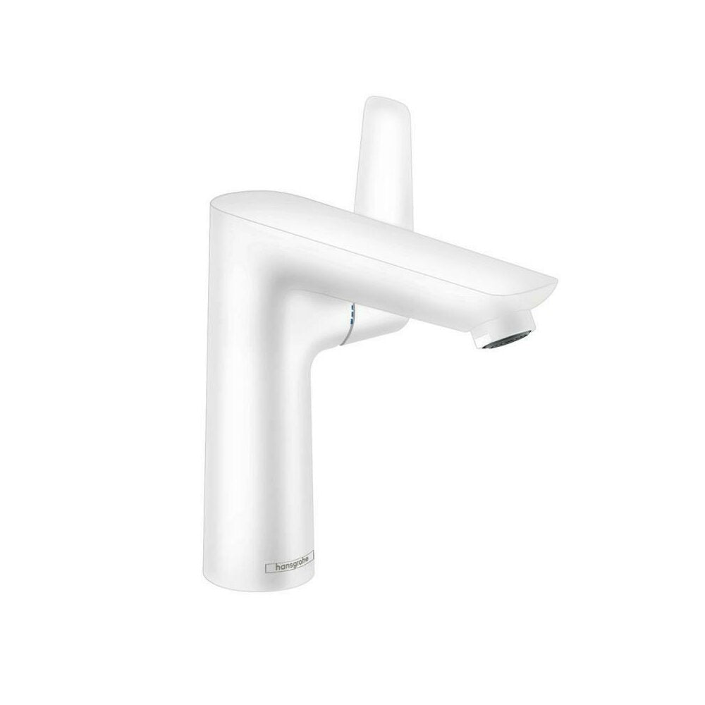 Смесител за мивка с една ръкохватка мат бял Hansgrohe Talis E 150