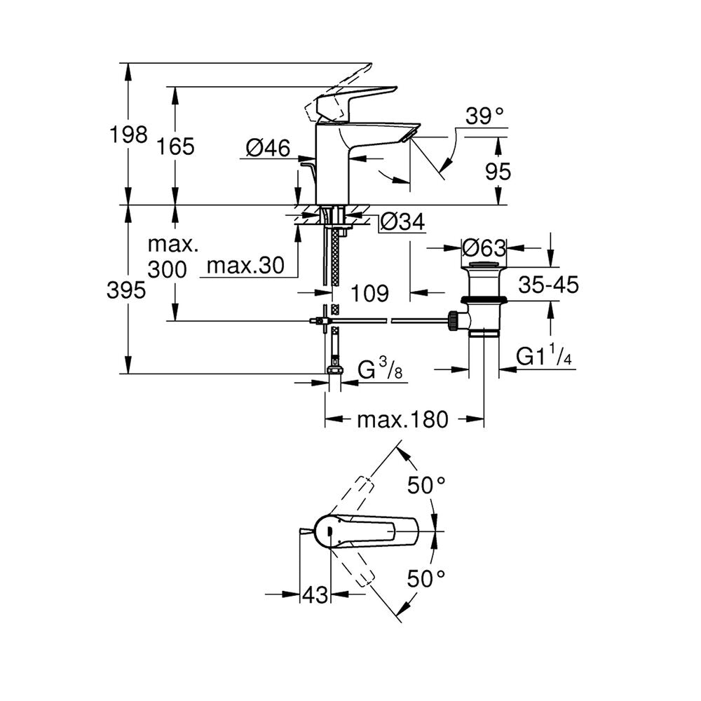 Смесител за мивка Grohe Start S хром