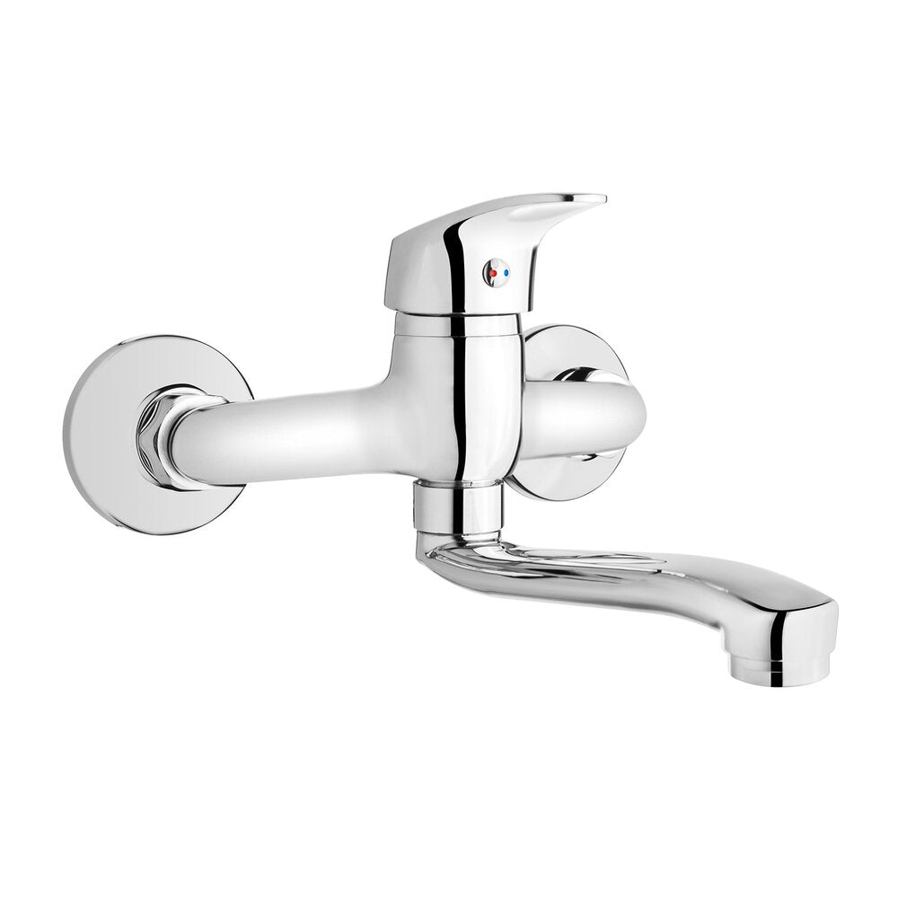 Invena Ava New Single Lever Basin Mixer Chrome with Swivel Spout