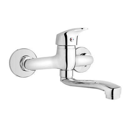 Invena Ava New Single Lever Basin Mixer Chrome with Swivel Spout
