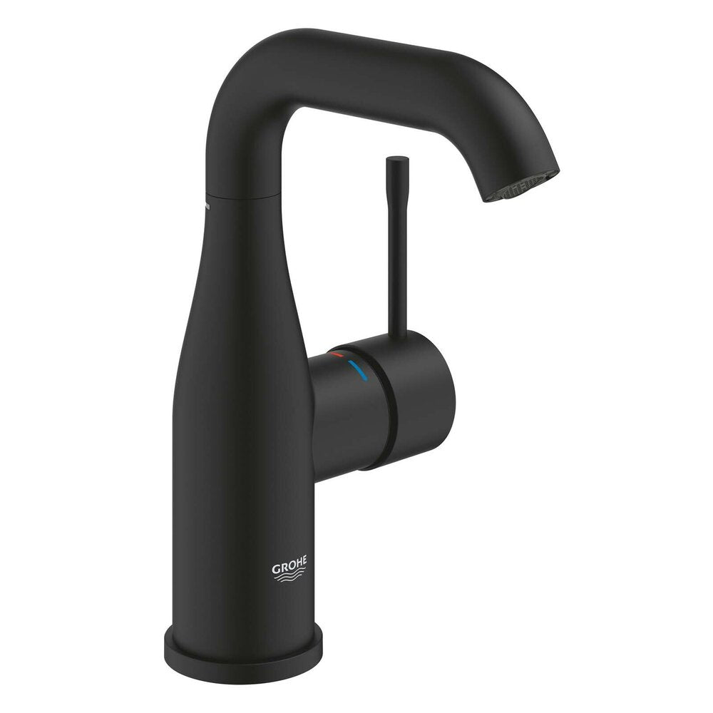 Матирана черна смесителна батерия за умивалник Grohe Essence M без вентил