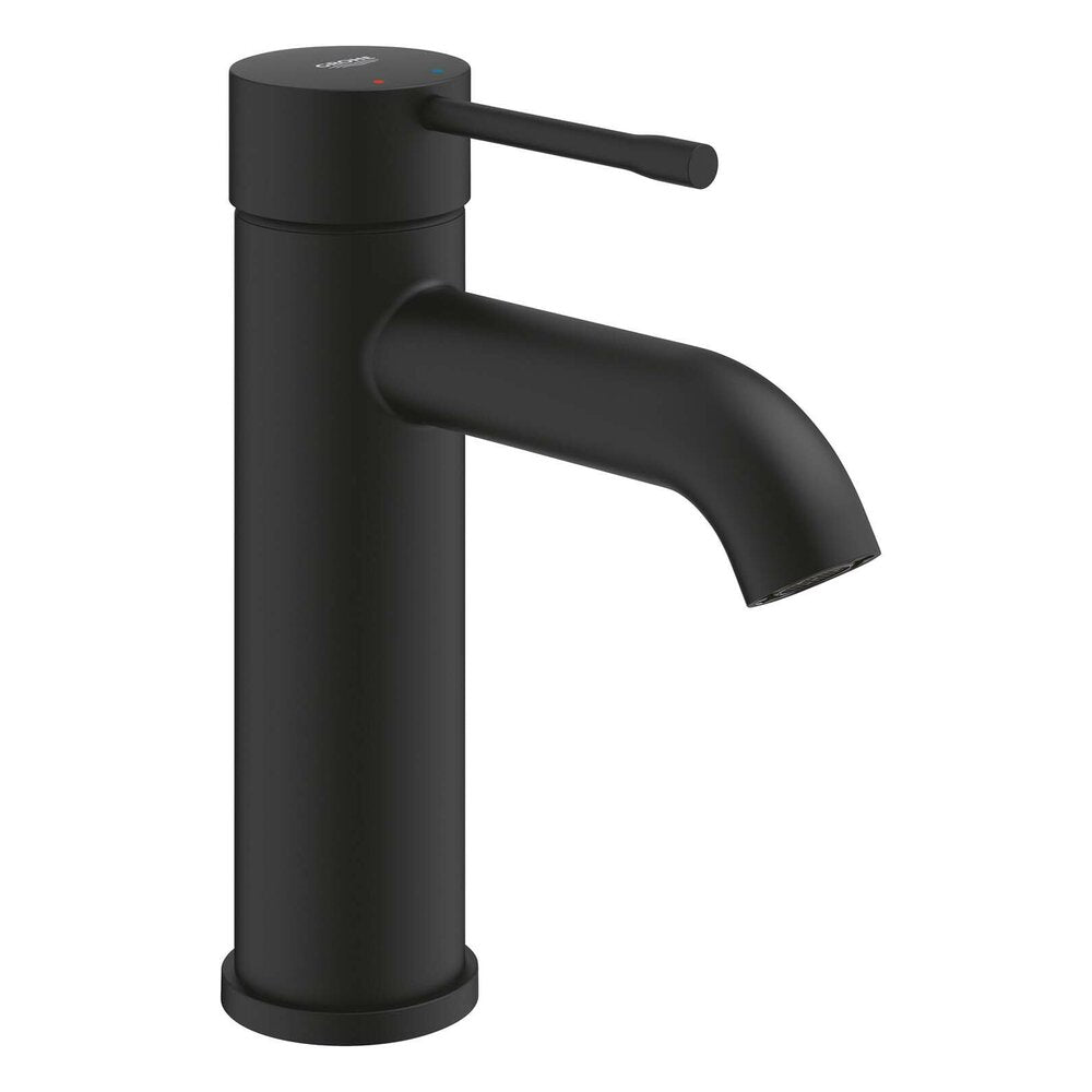 Черен матов смесител за умивалник Grohe Essence S без вентил