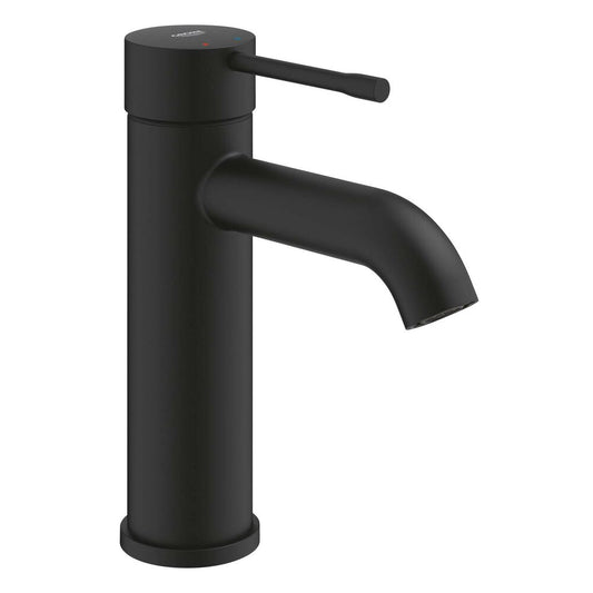 Черен матов смесител за умивалник Grohe Essence S без вентил