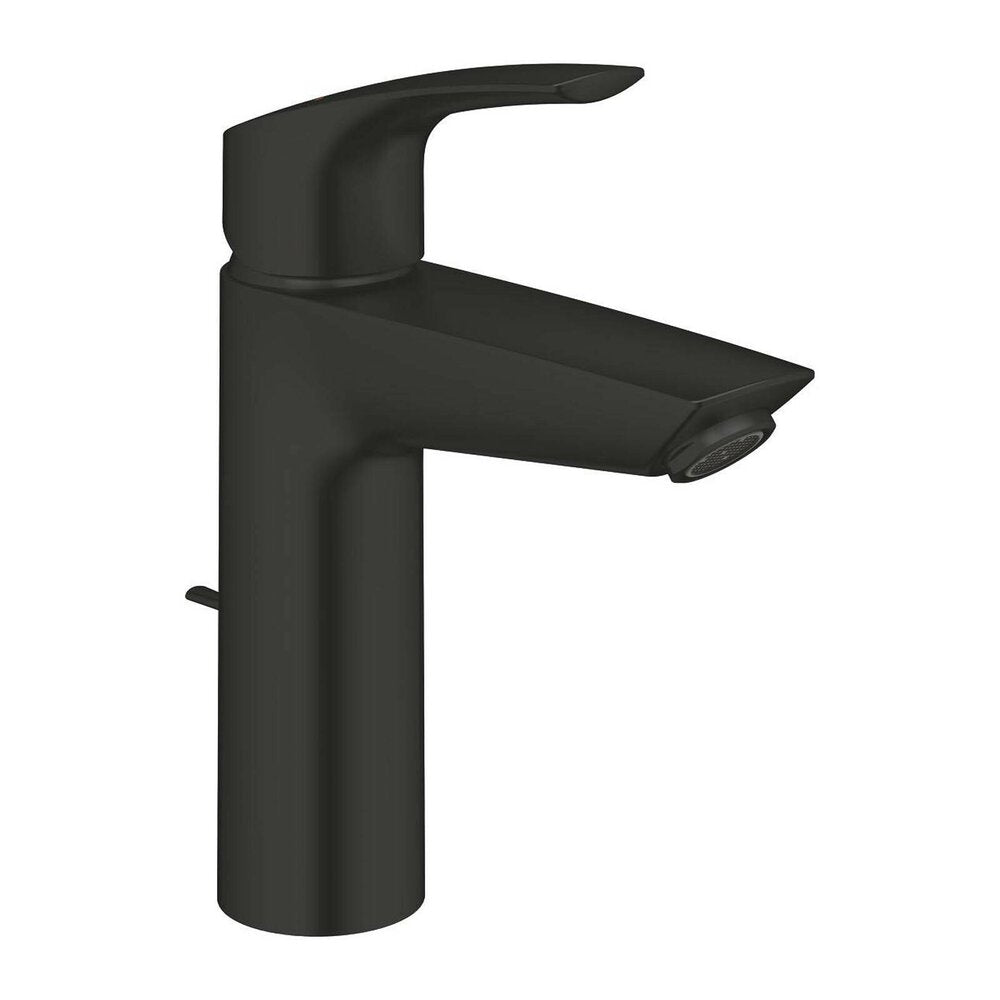 Черна матова смесителна батерия за мивка Grohe Eurosmart New M