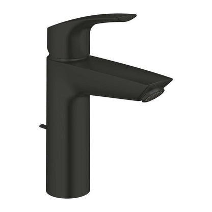 Черна матова смесителна батерия за мивка Grohe Eurosmart New M