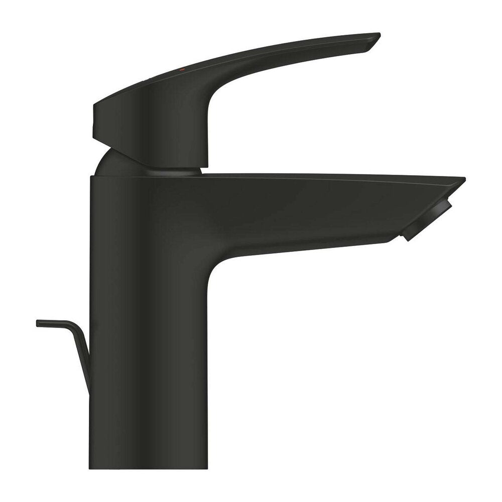 Смесител за мивка с един лост, матово черно, Grohe Eurosmart New S