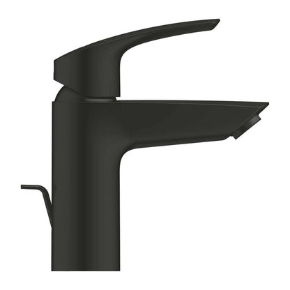 Смесител за мивка с един лост, матово черно, Grohe Eurosmart New S