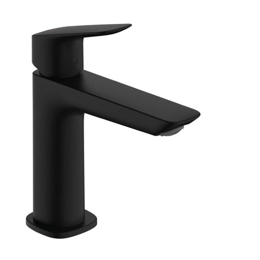 Single-Handle Sink Faucet Matte Black Hansgrohe Logis 110