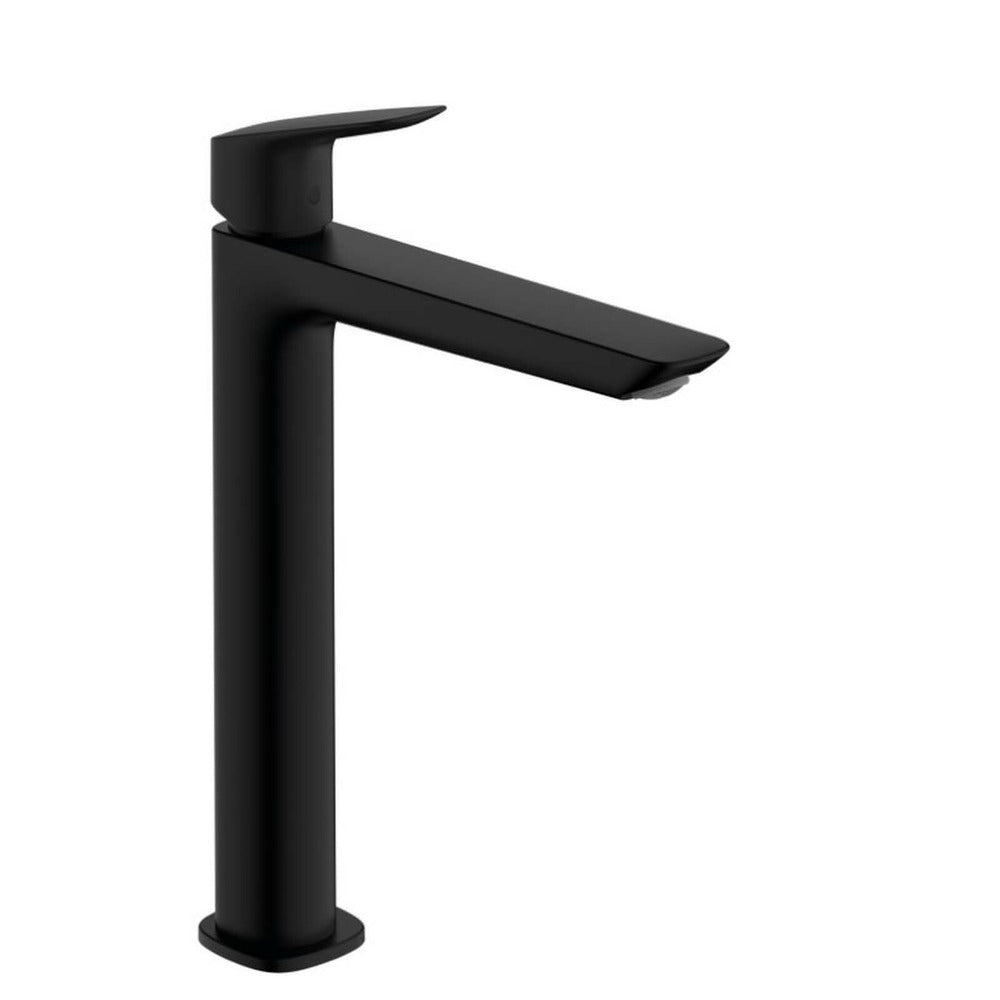Single-Handle Sink Faucet Matte Black Hansgrohe Logis 240