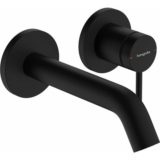 Matte Black Sink Faucet Hansgrohe Tecturis S without Concealed Body