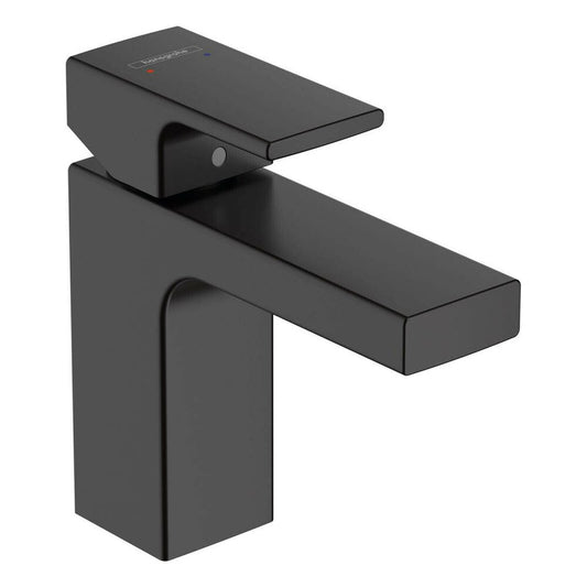 Hansgrohe Vernis Shape 100 Matte Black Basin Mixer with Pop-Up Waste