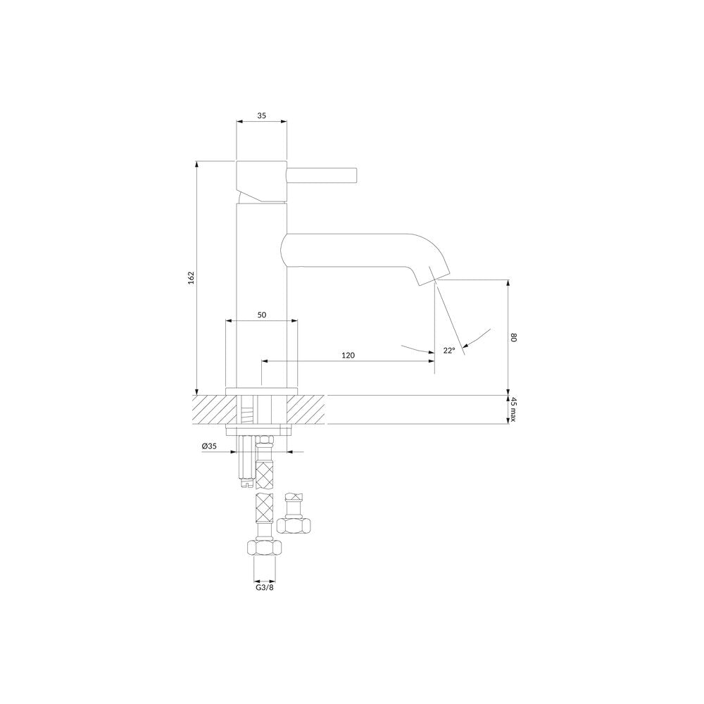Basin Mixer Omnires Y Black/Gold