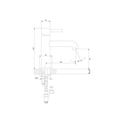 Basin Mixer Omnires Y Black/Gold