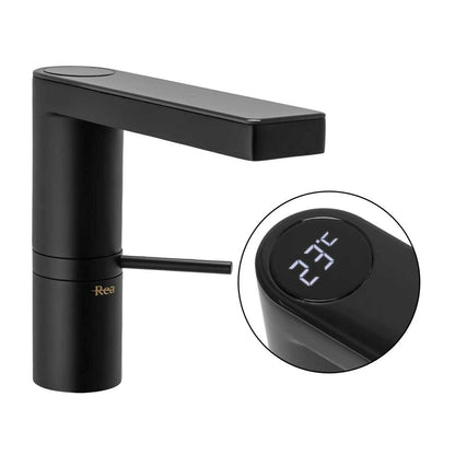 Rea Amar LCD Matte Black Basin Mixer