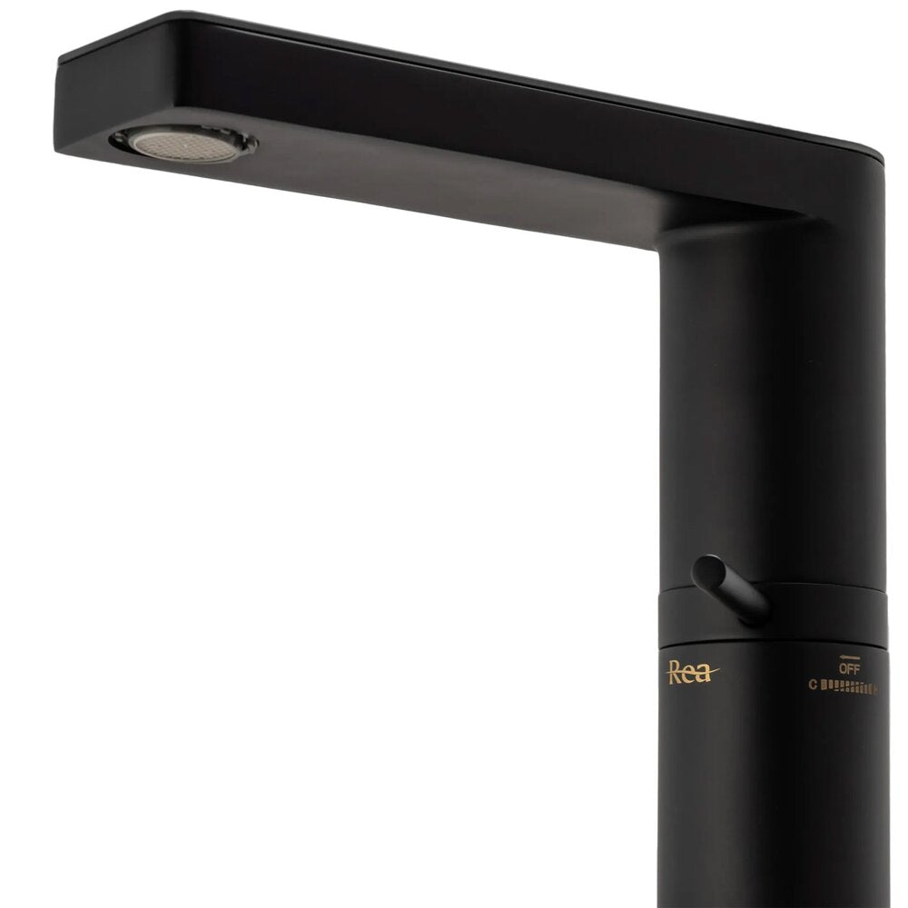 Rea Amar LCD Matte Black Basin Mixer