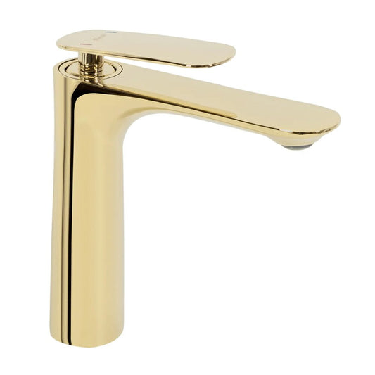 Rea Berg Glossy Gold Basin Mixer