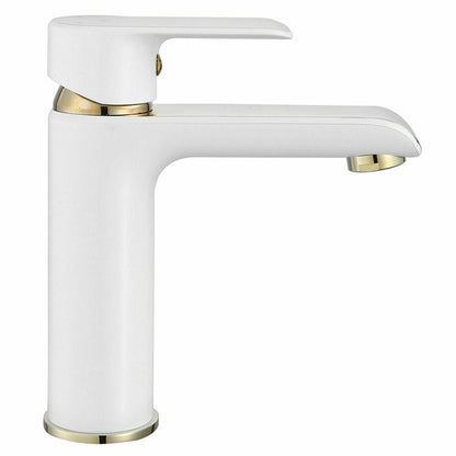 Rea Bloom Single-Lever Basin Mixer White - Gold
