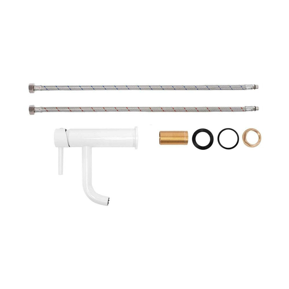 Rea Lungo Single-Handle Sink Faucet White
