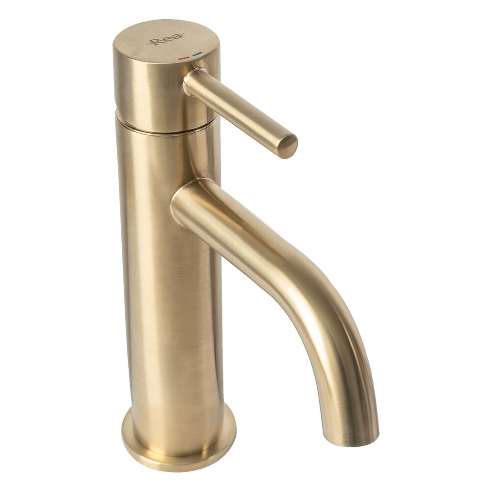 Rea Lungo Single-Handle Bathroom Faucet in Brushed Gold