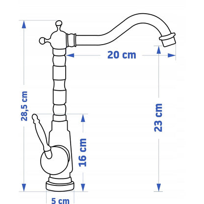 Rea Bona Matte Black Retro Basin Mixer