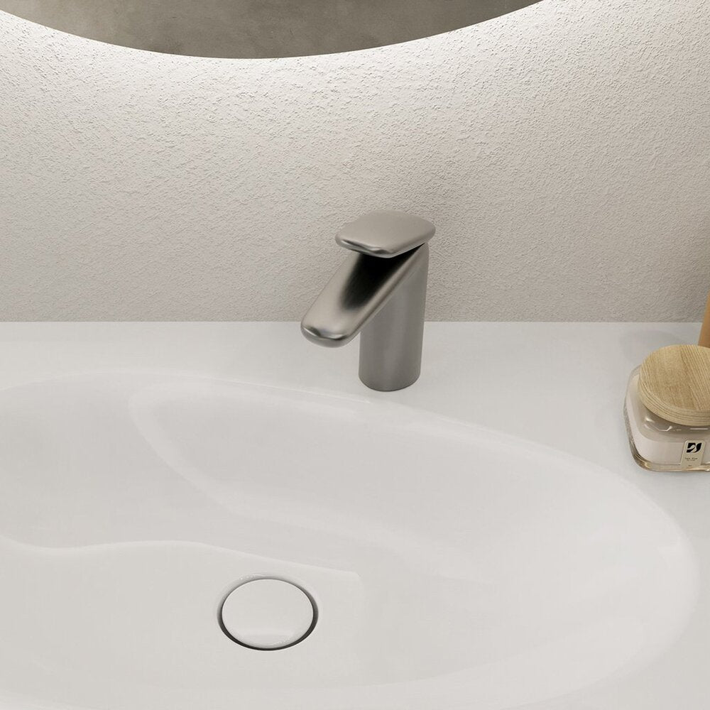 Смесител за мивка Villeroy&Boch Antao с един лост, никел мат с Push-Open вентил