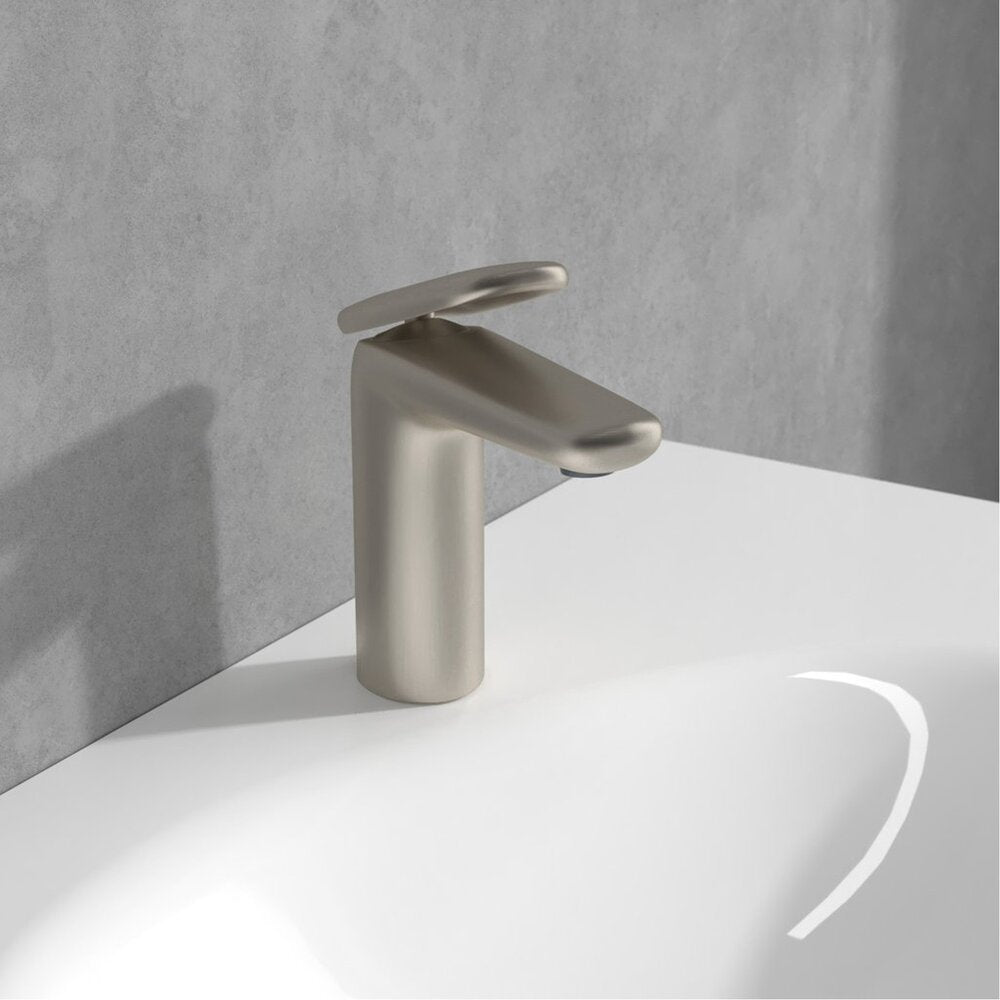 Смесител за мивка Villeroy&Boch Antao с един лост, никел мат с Push-Open вентил