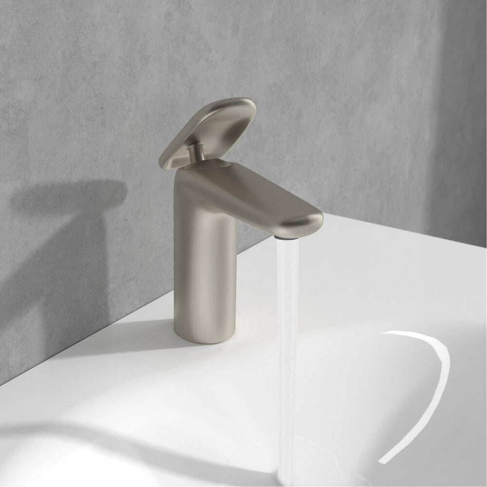 Смесител за мивка Villeroy&Boch Antao с един лост, никел мат с Push-Open вентил